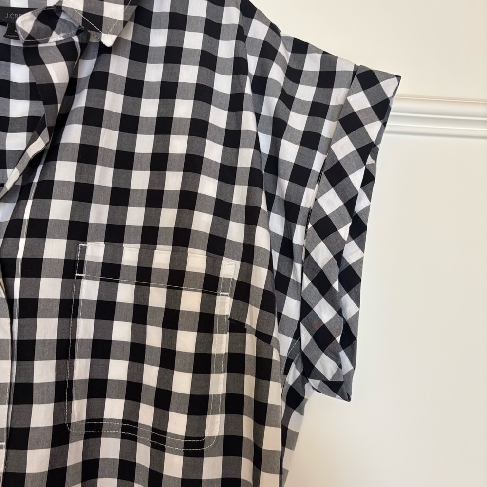 J. Crew Oversized Checkered Pattern Shirtdress - image 4